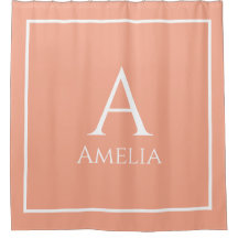 Elegantens anpassade namn, monogram persika och vi