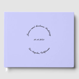 Elegantens anpassade namndatumsparare bröllop gästböcker