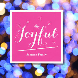 Elegantens Anpassningsbar i julfamiljen Namn Cute Pappersservett