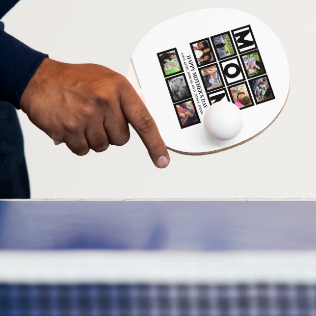 Elegantens Anpassningsbar Mors dag 9 Fotokollage Pingisracket (Insitu)