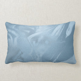 Elegantens baby blue marmor i modern snyggt lumbarkudde