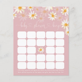 Elegantens babyvykort Blommigt Baby Bingo-spelkort