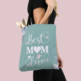 elegantens bästa Mamma någonsin--blommigt Tygkasse