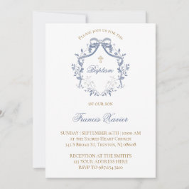 elegantens blå båge | Baptism Inbjudningar