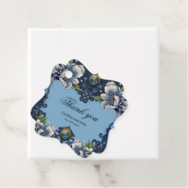 Elegantens blå design gåvor etiketter