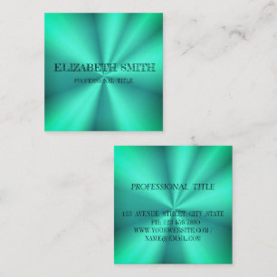 Elegantens blå ombre, modernt fyrkantigt affärskor visitkort