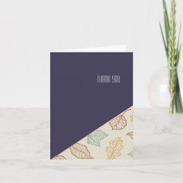 Elegantens blå "Tack" faller under temat Tack Kort