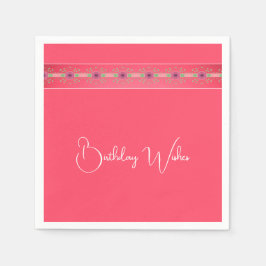 Elegantens Blommigt accentuerad Pappersservett