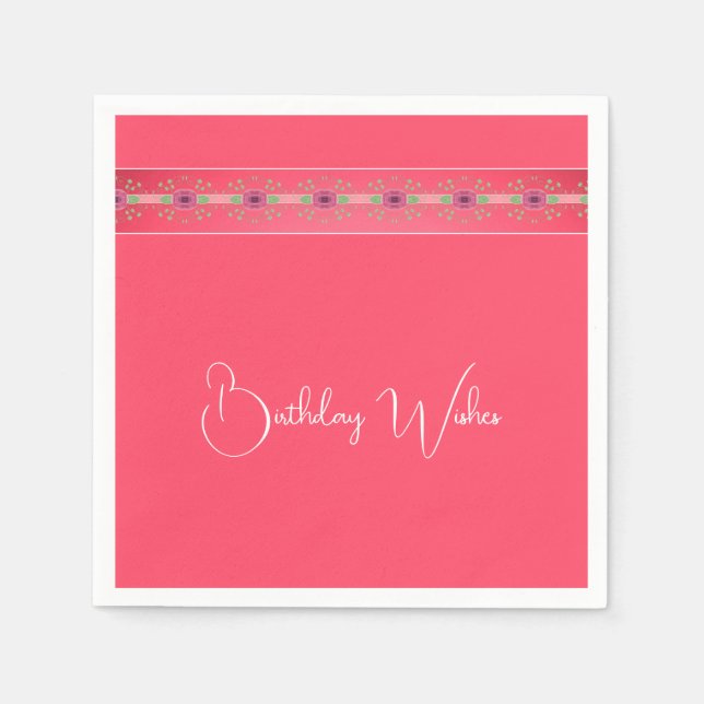 Elegantens Blommigt accentuerad Pappersservett (Framsidan)