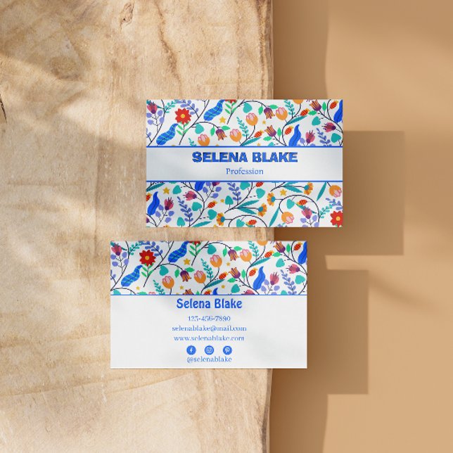 Elegantens Blommigt Aestesiskt | Modern och Snyggt Visitkort (Skapare uppladdad)