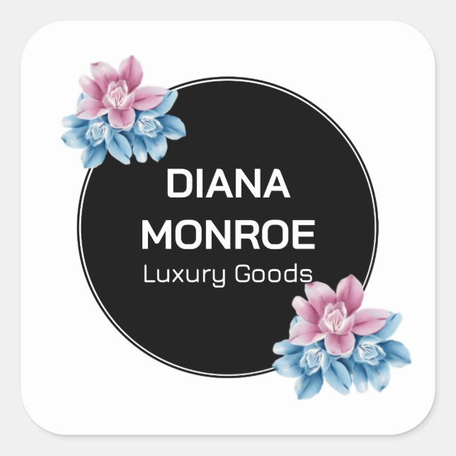 Elegantens Blommigt-andningsmoderna Fyrkantigt Klistermärke (Framsida)