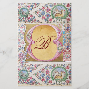 ELEGANTENS BLOMMIGT,ÄNGLAR,ROSA ROS,DJURMONOGRAM BREVPAPPER