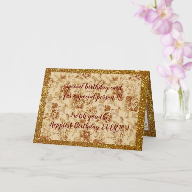 Elegantens Blommigt: Bröstkort Kort (Orkide)