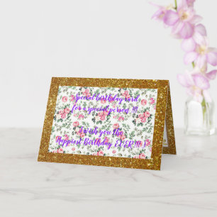 Elegantens Blommigt: Bröstkort Kort