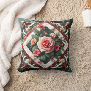 Elegantens Blommigt Design med Visningen Ro som är Kudde