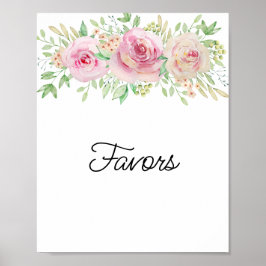 Elegantens Blommigt Favoriter Poster