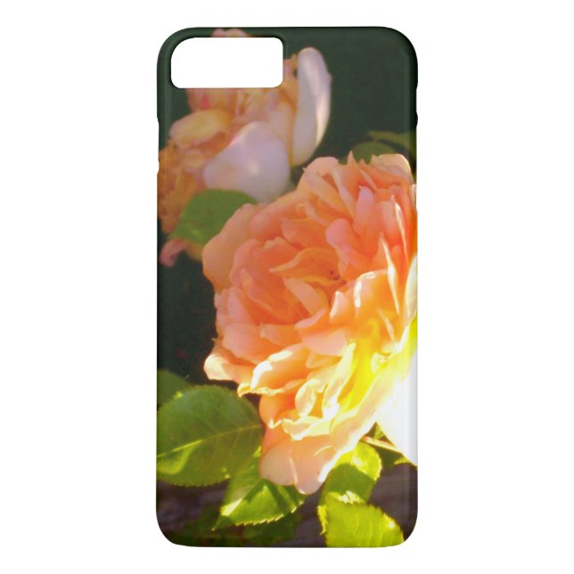 Elegantens blommigt för klassisk orange i persiko- Case-Mate iPhone skal (Baksida)
