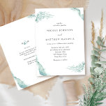 Elegantens Blommigt, Grönt, Sage Watercolor Bröllo Inbjudningar<br><div class="desc">Elegant och en unik bröllopsinbjudan med delikata vattenfärgsfläckar i en harmonisk blandning av spage,  dimma och grönt,  och detaljinformation om handritad blommigt av bra. Kortets baksida har samma känsliga vattenfärgsfläckar framifrån. En del av vår "Silver Sage Watercolor"-samling med samordning av tillgängliga produkter.</div>