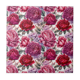 Elegantens Blommigt Kakelplatta