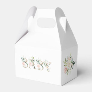 Elegantens Blommigt Könsneutrala babyskor Presentaskar