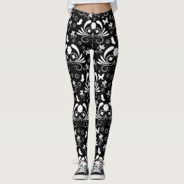 Elegantens blommigt leggings