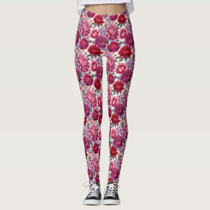 Elegantens Blommigt Leggings