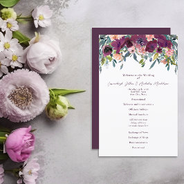 Elegantens Blommigt | Lila Plum Rosa Bröllop