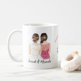 Elegantens Blommigt - lyft inbjudan till Bridesmai Kaffemugg