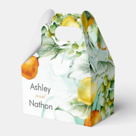 Elegantens blommigt och frukt, vattenfärgen sommar presentaskar