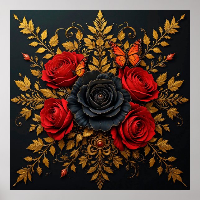 Elegantens Blommigt Poster (Framsidan)