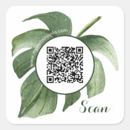 Elegantens Blommigt QR-kod - Affärsfyrkantsspärrar Fyrkantigt Klistermärke