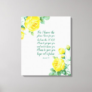 Elegantens Blommigt, skript 29:11 Canvastryck