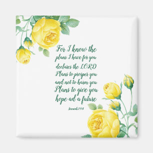 Elegantens Blommigt, skript 29:11 Magnet