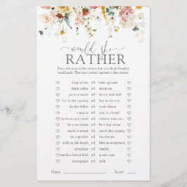 Elegantens Blommigt skulle hon hellre Möhippa spel