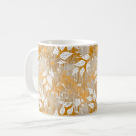 Elegantens blommönster. kaffemugg
