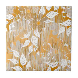 Elegantens blommönster. kakelplatta