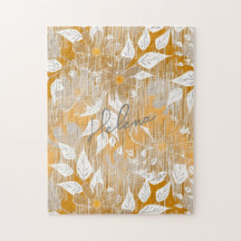 Elegantens blommönster. pussel