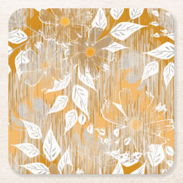 Elegantens blommönster. underlägg papper kvadrat