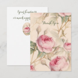 Elegantens Blommönster - uppskattning Tack Kort
