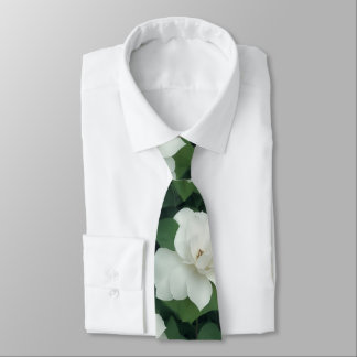 Elegantens botaniska vita blommigt av klassisk grö slips