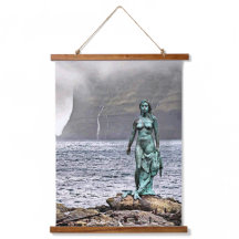 elegantens brons sjöjungfru status