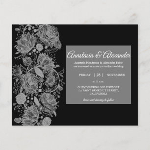 Elegantens budgetinbjudan till ceremonin i bröllop flygblad