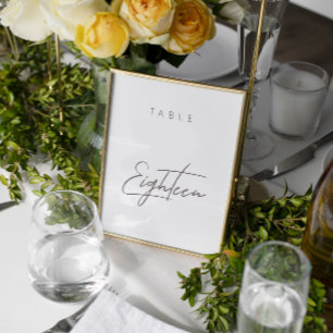 Elegantens budgetkalligrafi Bröllop Bordsnumret