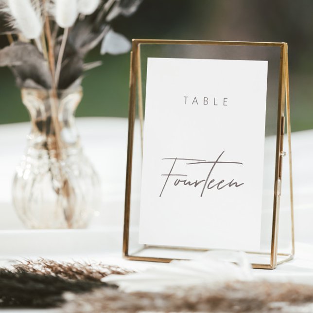 Elegantens budgetkalligrafi Bröllop Bordsnumret (Elegant Budget Calligraphy Wedding Table Number)