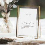 Elegantens budgetkalligrafi Bröllop Bordsnumret<br><div class="desc">Utformningen har ett handskrivet teckensnitt och modern minimalistisk design. Designad att samordna med för den europeiska uppsamlingsinbjudan. Om du vill ändra information klickar du på "Anpassa". Visa samlingslänken på den här sidan om du vill se alla matchande objekt i den här vackra designen eller se samlingen här: https://bit.ly/3iNzQAD</div>