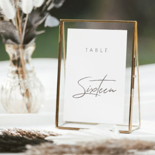 Elegantens budgetkalligrafi Bröllop Bordsnumret