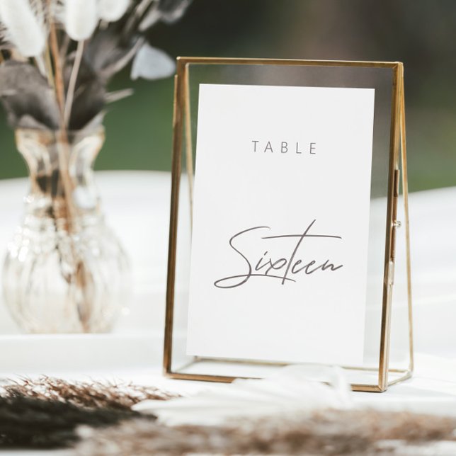 Elegantens budgetkalligrafi Bröllop Bordsnumret (Elegant Budget Calligraphy Wedding Table Number)