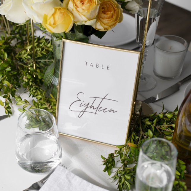 Elegantens budgetkalligrafi Bröllop Bordsnumret (Skapare uppladdad)