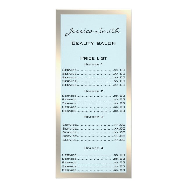 Elegantens chic, ett modernt lyxfaux guld-rackkort reklamkort (Framsidan)