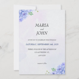 Elegantens Chic Romantic Minimalist Classic Lila Inbjudningar